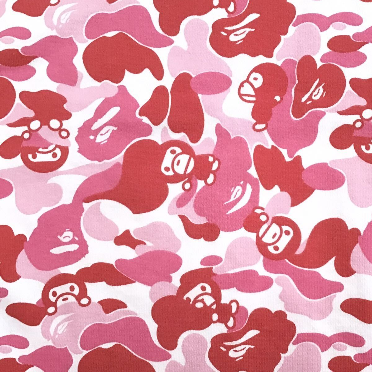 ABC camo pink MILO crazy 長袖スウェット Lサイズ a bathing ape BAPE 