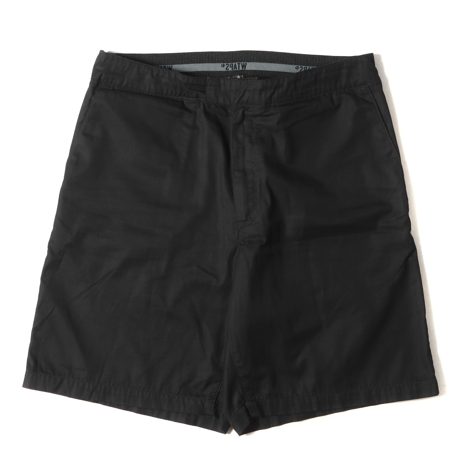 美品 WTAPS ダブルタップス パンツ サイズ:L 20SS ギャバジン イージーショーツ DUTY SHORTS 01 ブラック 黒 ボトムス ショートパンツ ズボン ブランド カジュアル