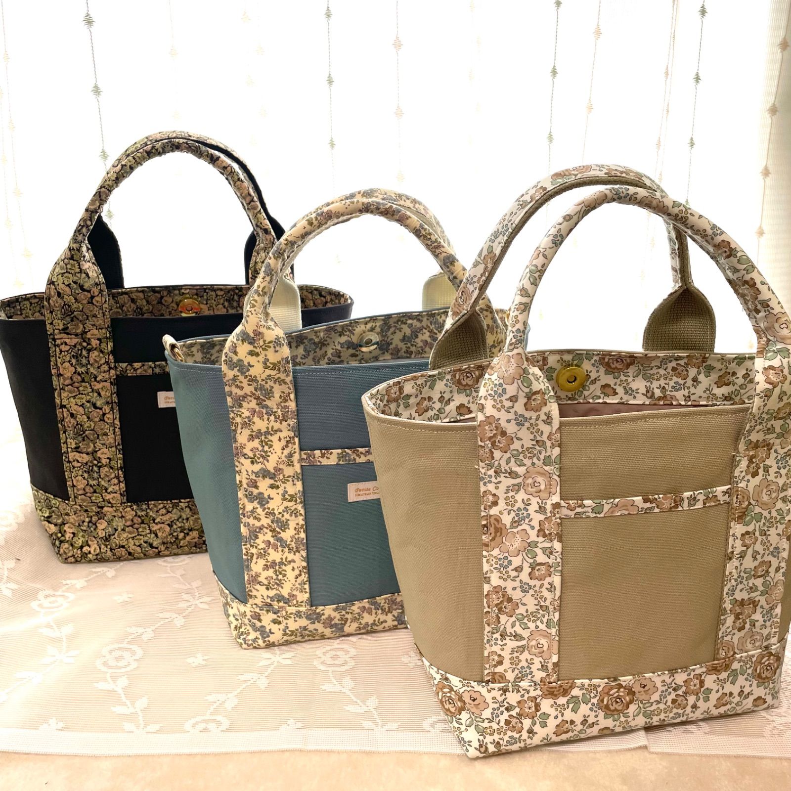 ハンドメイド】ショルダーバッグ・トートバッグ・リバティ・帆布バッグ