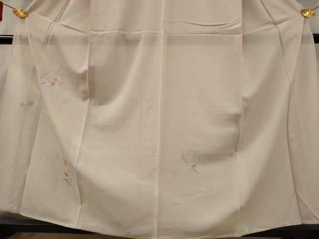 平和屋着物＊夏物 訪問着 絽 刺繍 枝梅文 暈し染め 正絹 逸品  