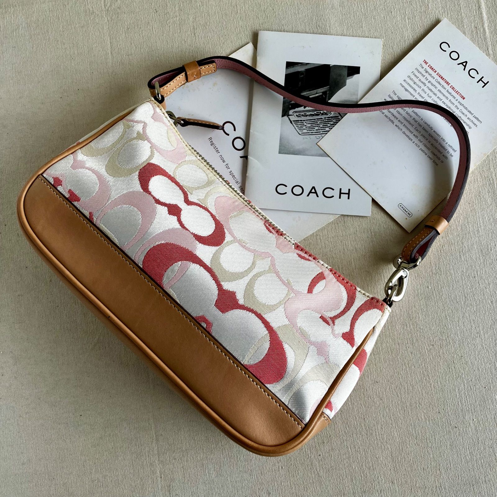 Coach Y2K Pink Cream Mini Pochette Shoulder Bag Optic Pink - メルカリ