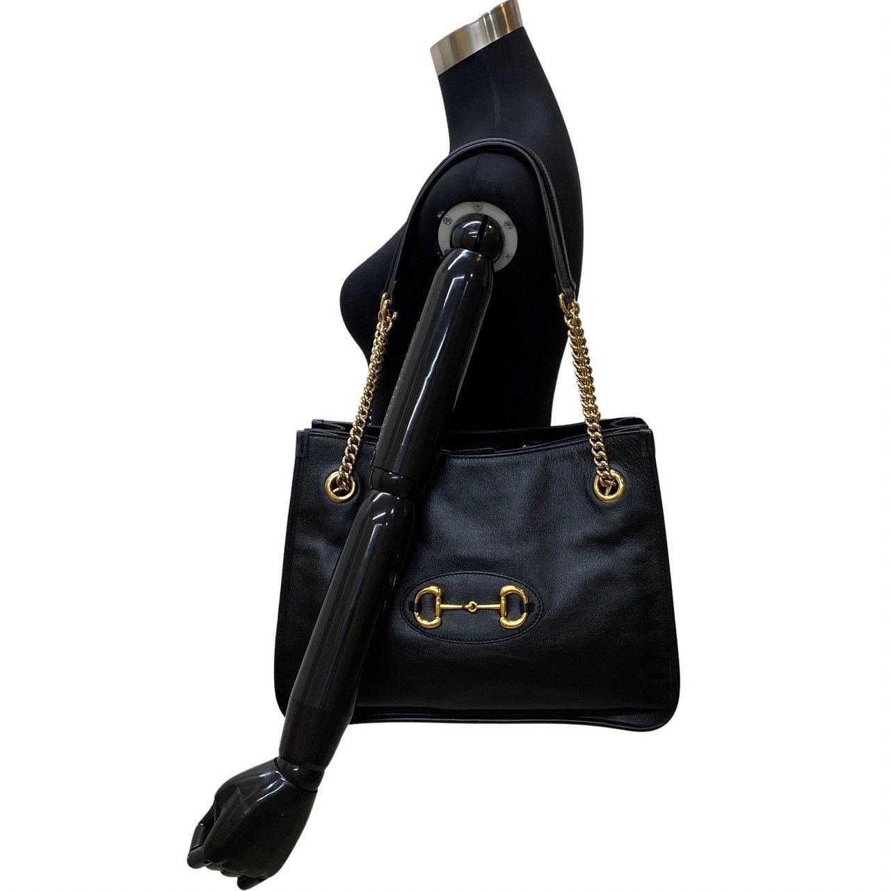 極 美品 GUCCI グッチ 1955 ホースビット ロゴ 金具 レザー 本革 2way 