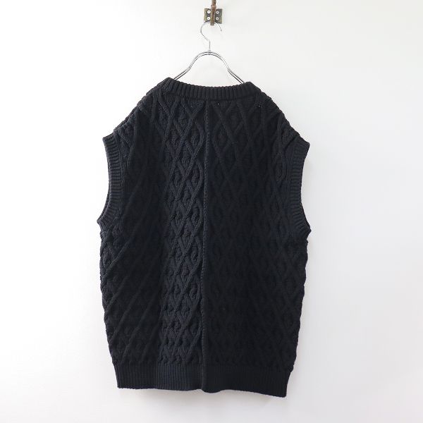 美品 AURALEE オーラリー HARD TWIST MERINO ARAN KNIT VEST ハード