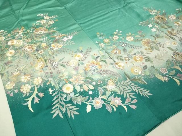 平和屋着物○訪問着 辻が花 鳳凰更紗 暈し染め 金銀彩 正絹 逸品