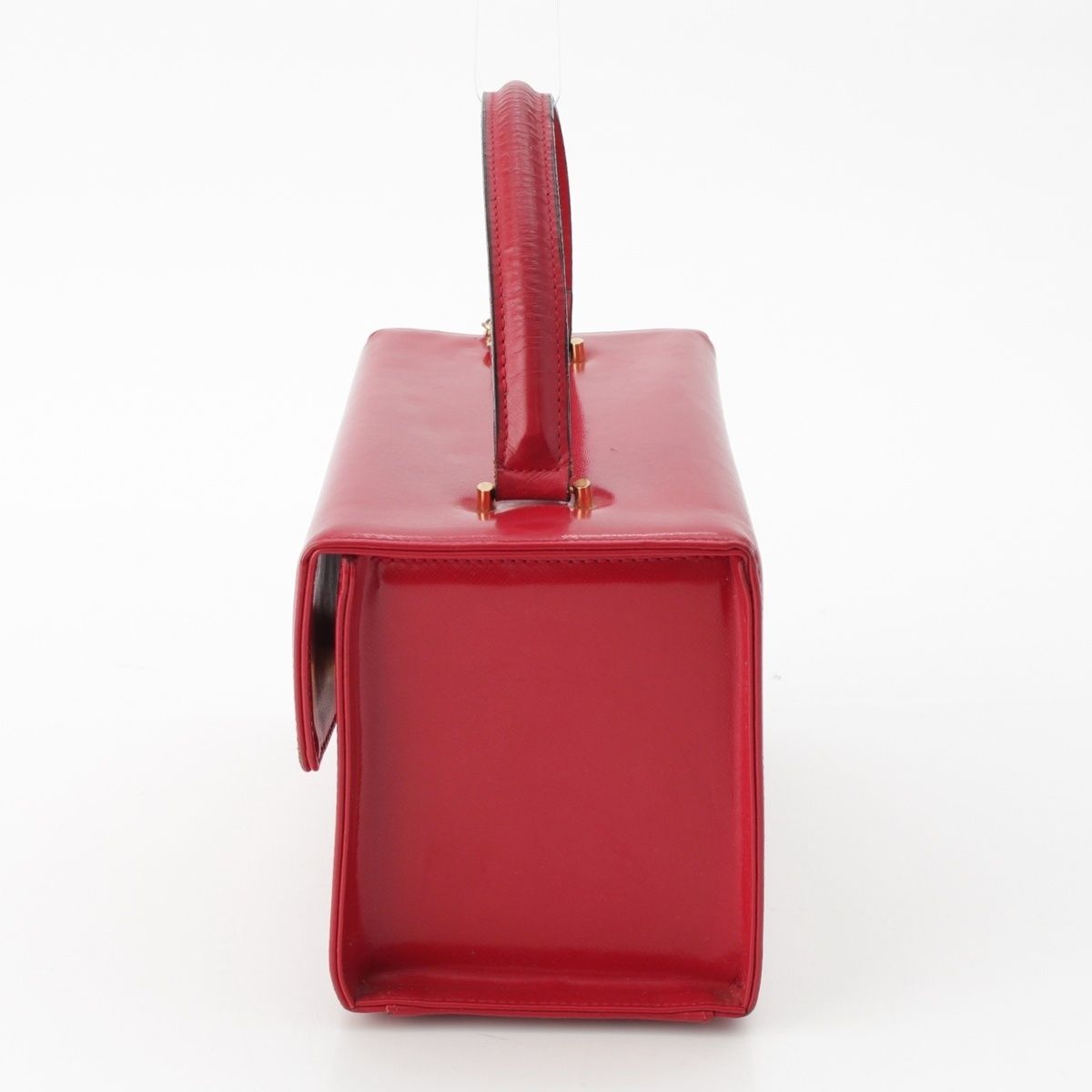 ジャンニ・ヴェルサーチェ レザー トップハンドル チャーム バニティ