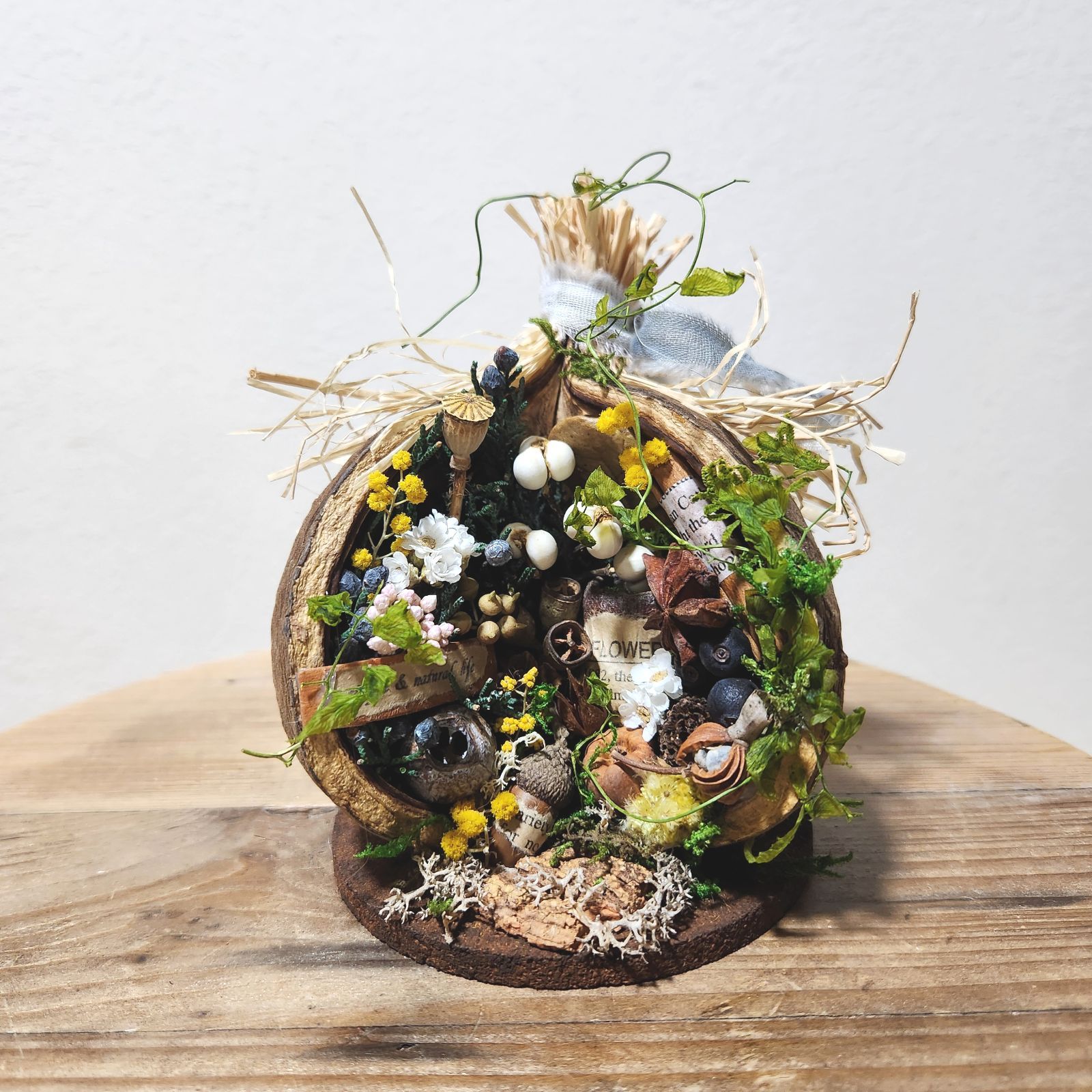 №123〖ブッダナッツアレンジ〗木の実 ドライフラワー ギフト