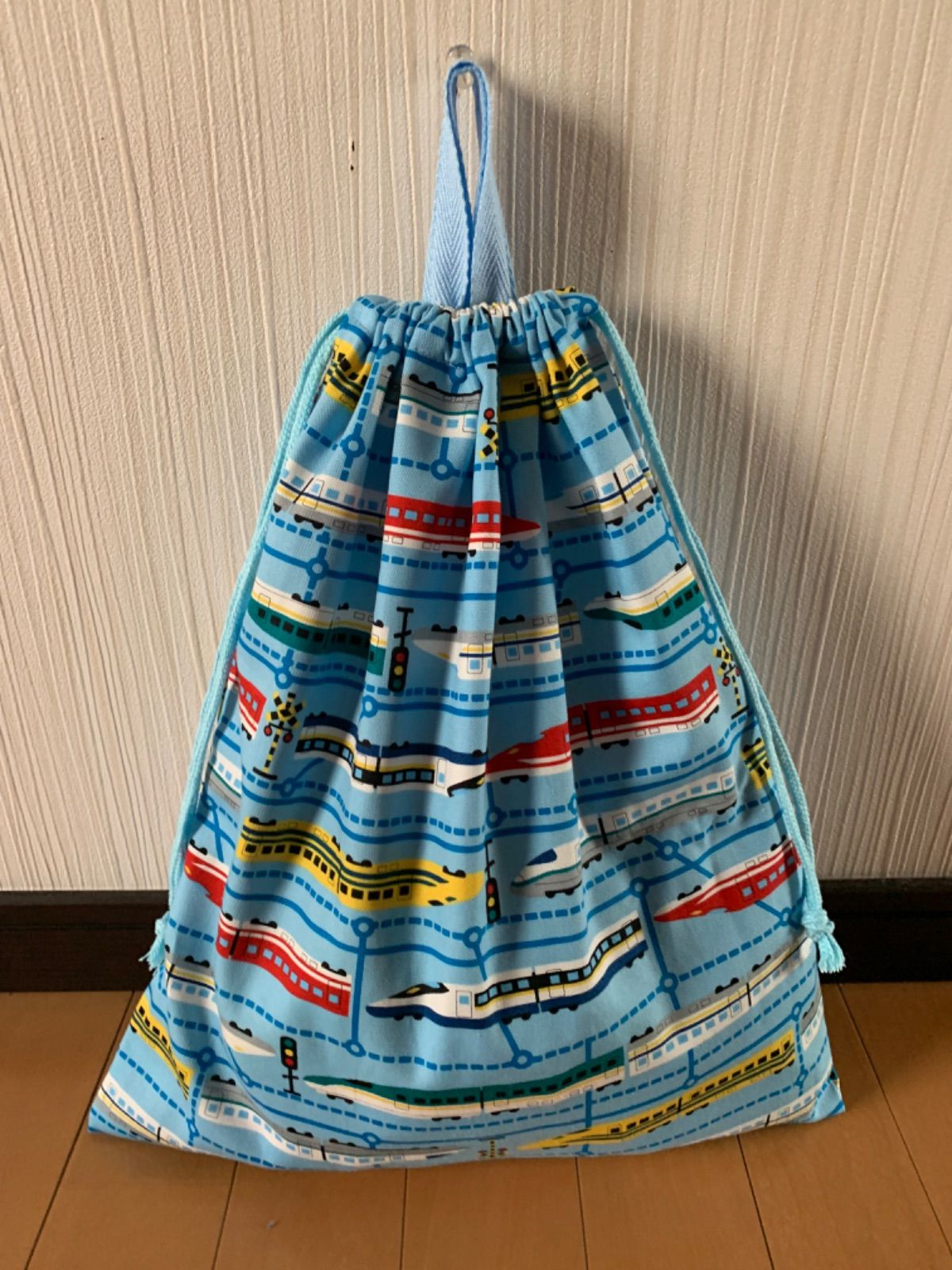 トレインマップ　体操着袋　ハンドメイド