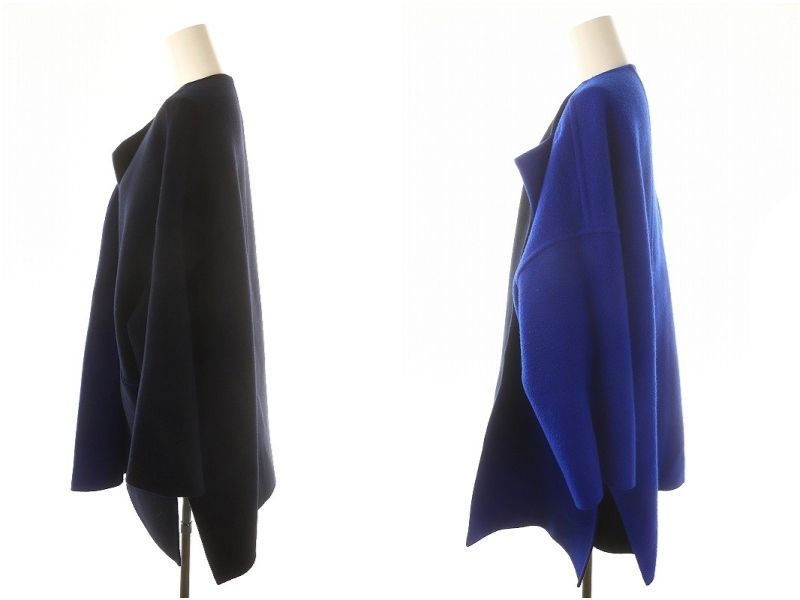 ノーリーズ Nolley's 22AW リバーコート ノーカラーコート アウター 38