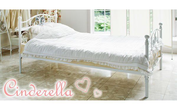 未使用新品アイアンベッド スチール シングルベッド ホワイト