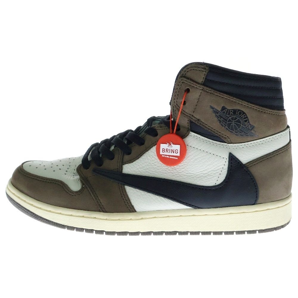 NIKE ナイキ ×TRAVIS SCOTT AIR JORDAN 1 RETRO HIGH OG TS SP トラヴィススコット エアジョーダン1 レトロ ハイ ハイカットスニーカー ブラウン US10.5|28.5cm CD4487-100