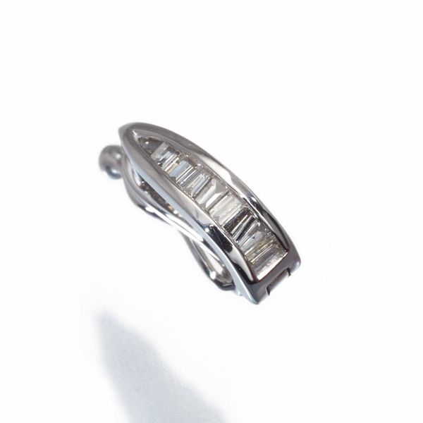 ダイヤ ダイヤモンド 0.06ct バチカン ペンダントトップ K18WG #168999  