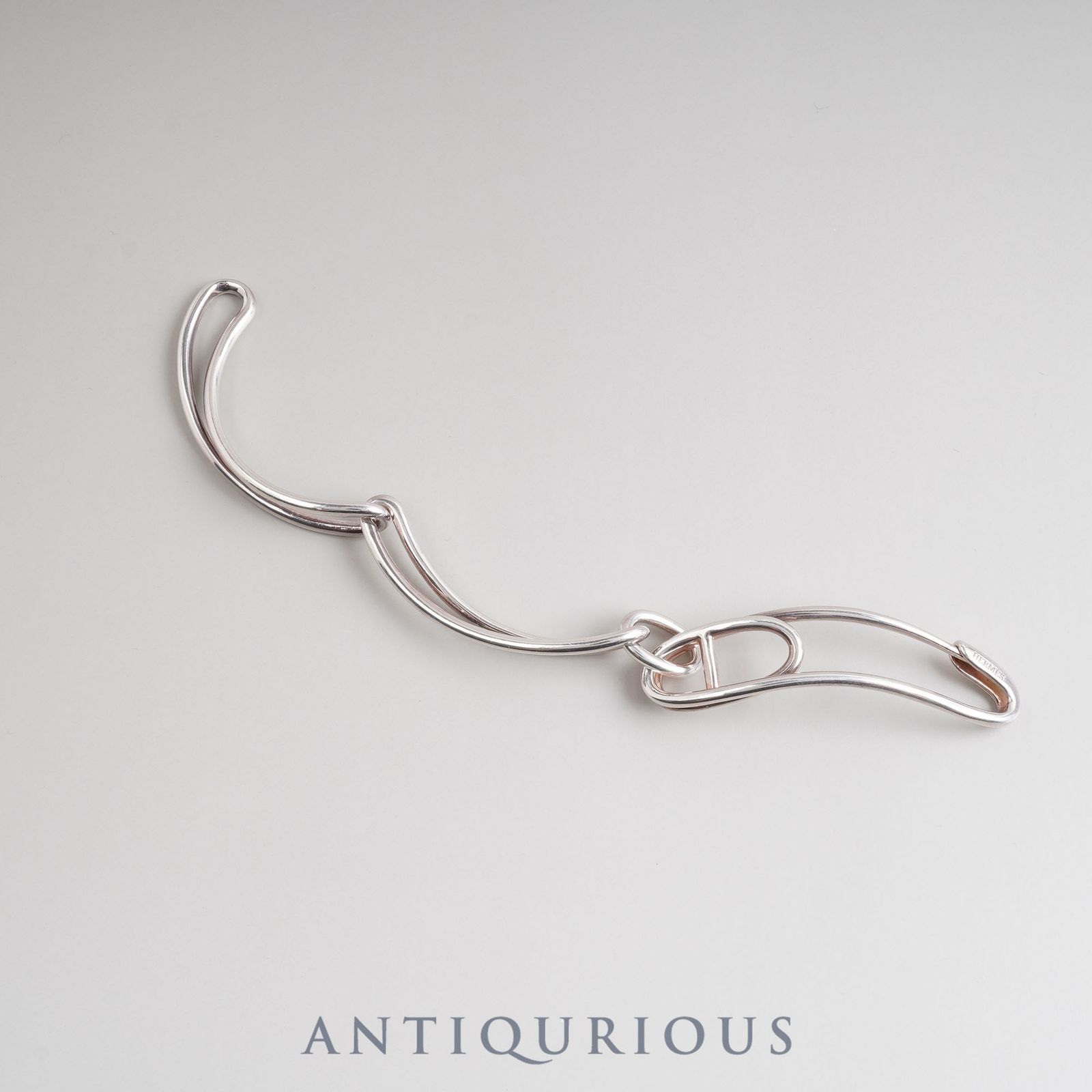 正規品　HERMES ID bracelet p ✖️ SV925 Hermes Bracelet Horsebit Vintage SV Case Repair Invoice