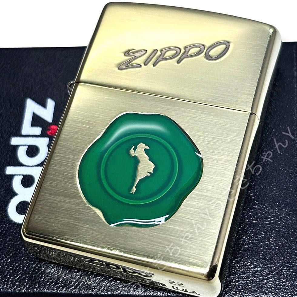 zippo☆ウィンディ☆シーリングスタンプ☆グリーン☆Gブラス☆ジッポ 