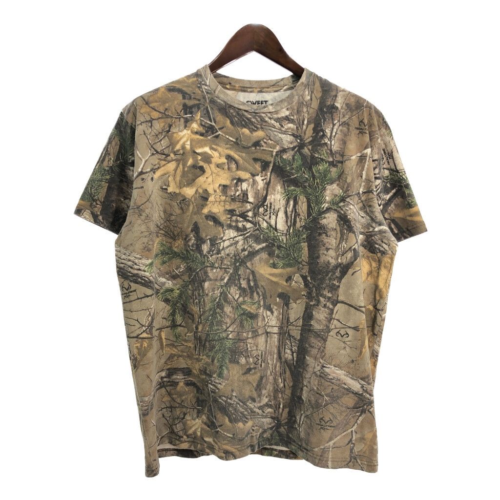 SWEET BAY リアルツリーカモＴシャツ 大きいサイズ カーキ（メンズ 2XL ）中古 古着 T4743