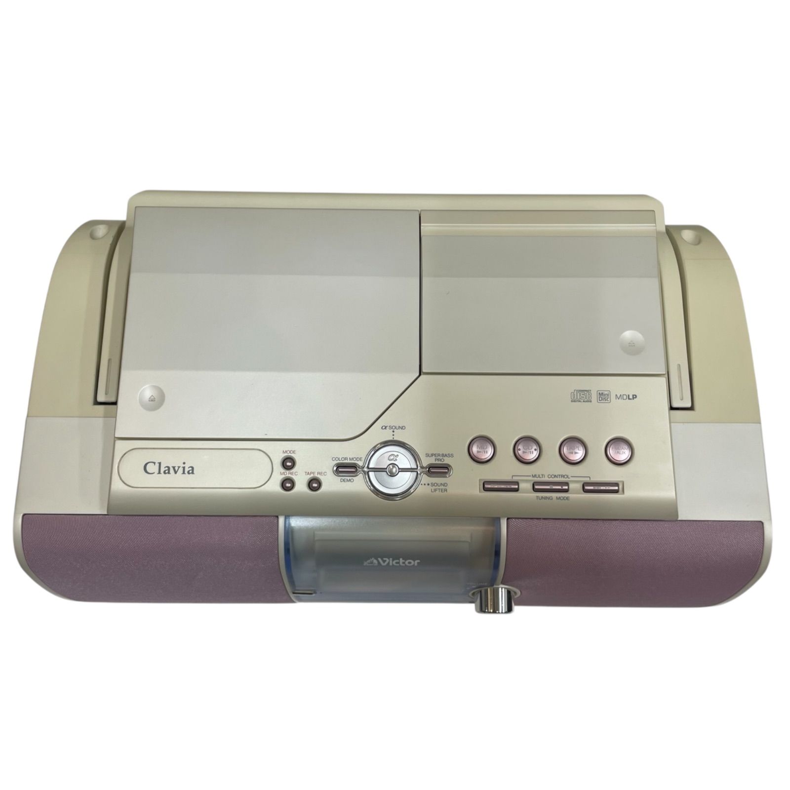 Victor CD/MDラジカセ Clavia RC-L1MD-P ピンク ビクター、リスニングポイントを設定できるMD/CDラジカセ
