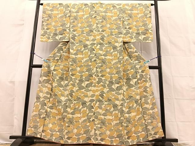 平和屋着物＊夏物　小紋　紗　霞文　正絹　逸品　AABA6485jd 平和屋着物＊夏物 小紋 紗 霞文 正絹 逸品 AABA6485jd