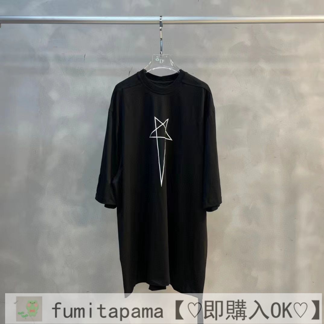 【新品未使用】Rick owens リック・オウェンスの黒い五芒星Tシャツです