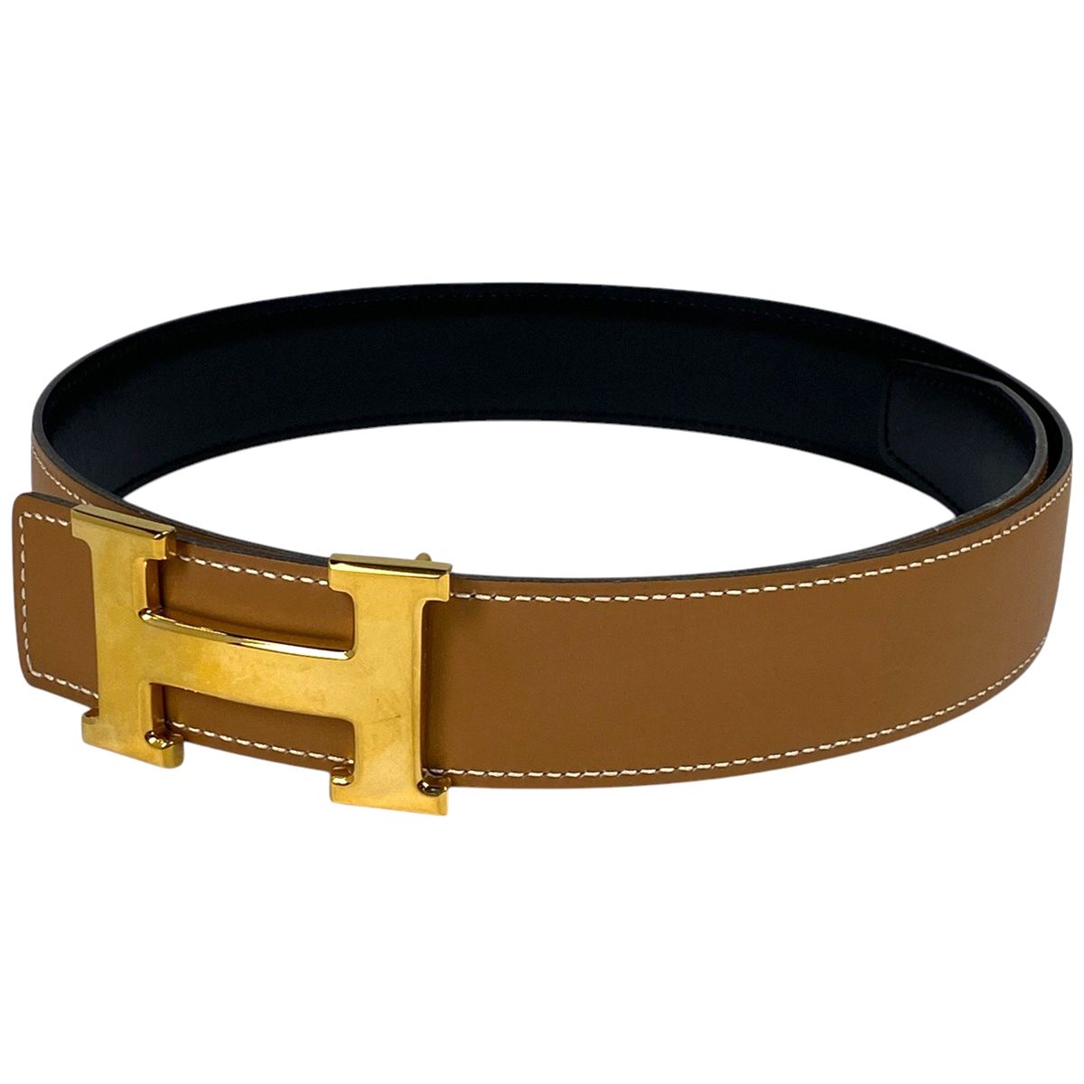 エルメス HERMES コンスタンス リバーシブル Hベルト □A刻印 ベルト レザー ブラウン ブラック レディース