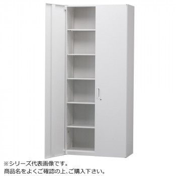 豊國工業 壁面収納庫浅型両開きH2100 ホワイト HOS-HRLSX BN-90色 ホワイト