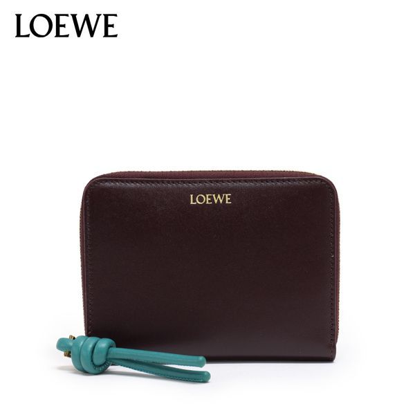 ロエベ LOEWE KNOT COMPACT ZIP AROUND WALLET ノット コンパクト