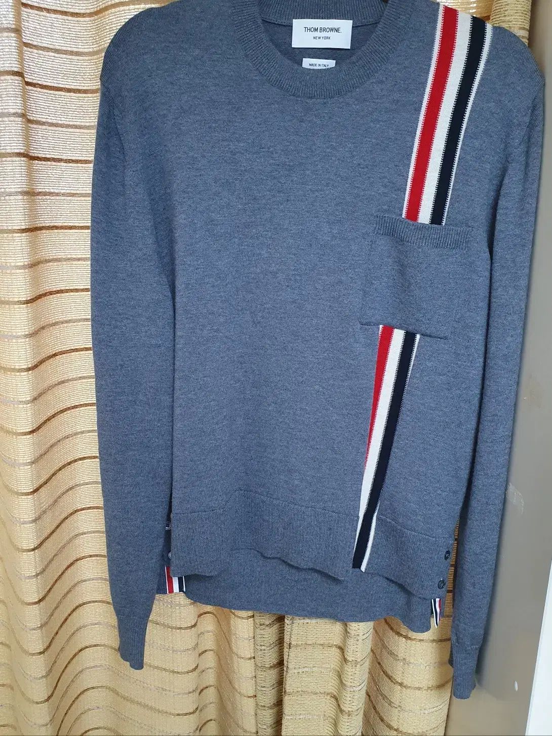 ほぼ新品 Thom Browne(トム・ブラウン) 3本線 ストライプ ニット セーター リラックスフィット 4 サイズ