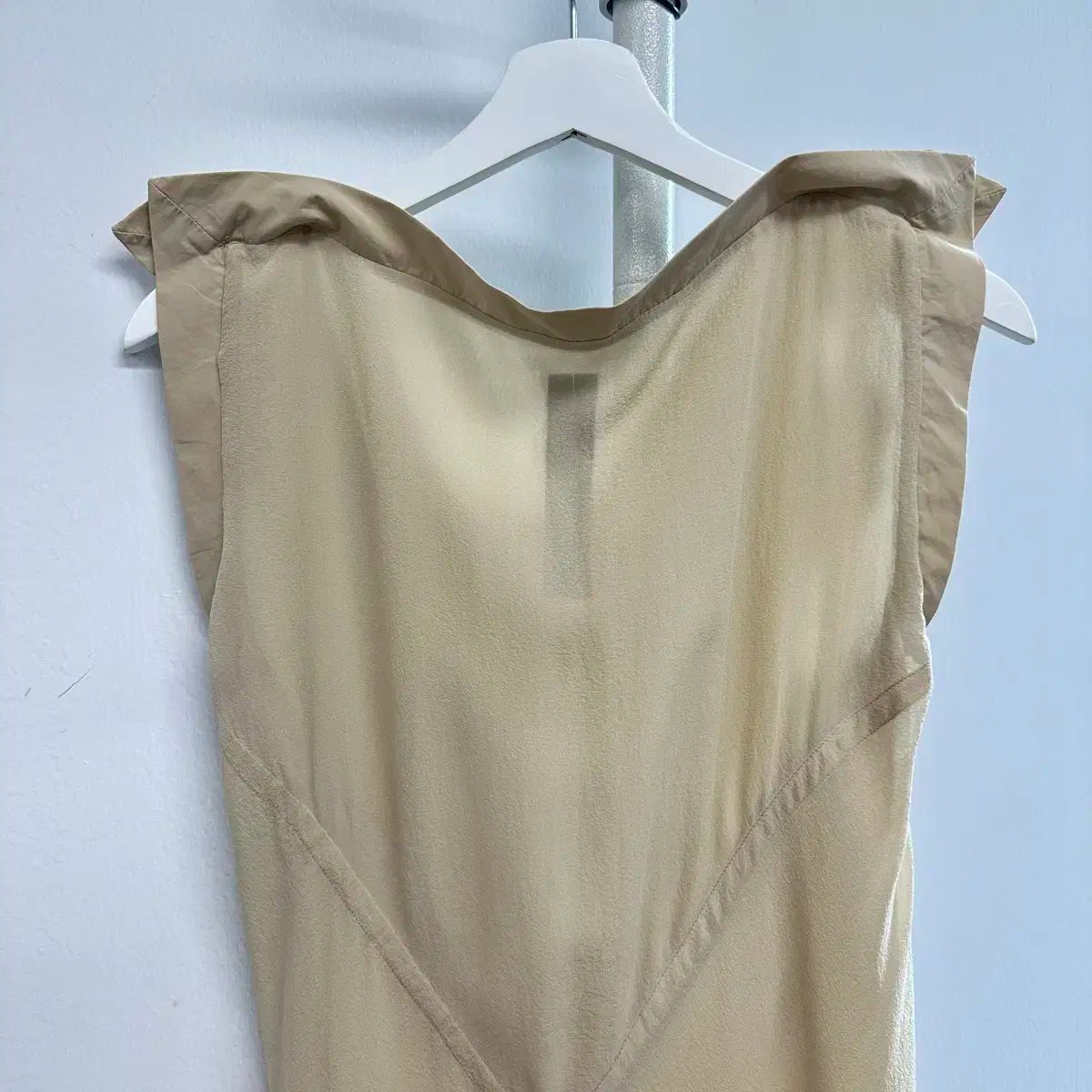 Rick Owens / リックオウエンス シルク混 Vネック ノースリーブ カットソー Rick Owens - Rick Owens / リックオウエンス | シルク混 V