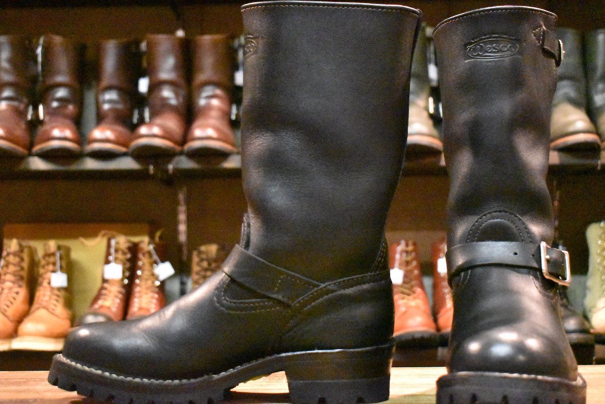 8D 13年 WESCO ウエスコ ボス ブラック 黒 ビブラム100シングル エンジニア BOSS ブーツ HOPESMORE FI460