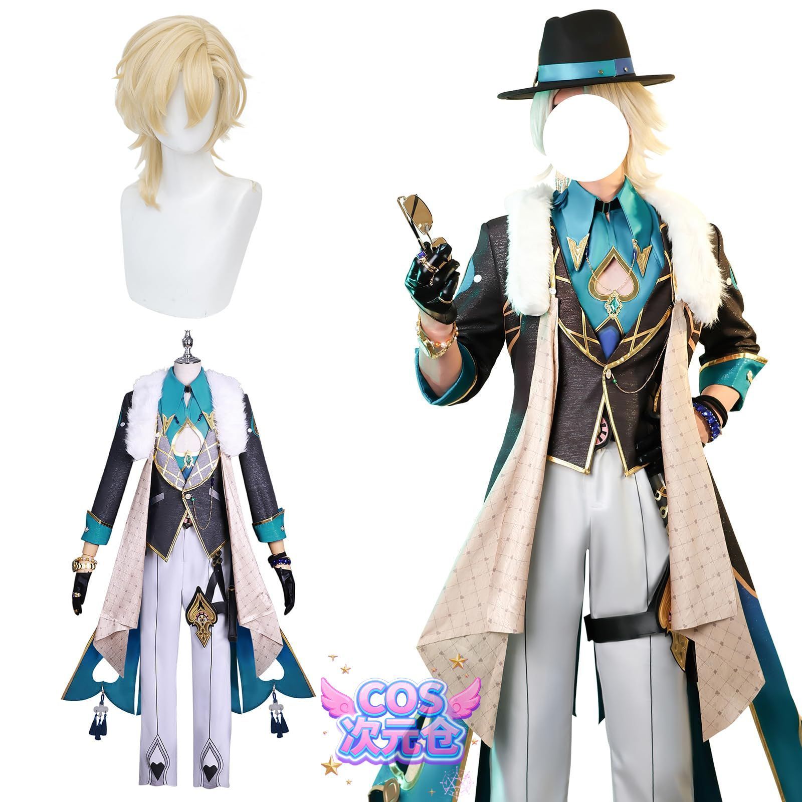 アベンチュリン ウィッグ付き 神併 崩壊スターレイル コスプレ ウィッグ付き ホタル 開拓者 ロビン 花火 ブラックスワン ゲーム コスプレ衣装 イベント 大人用 仮