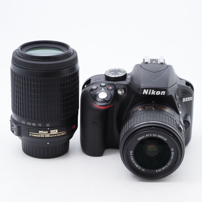 Nikon ニコン D3300 ダブルズームキット ブラック D3300WZBK カメラ本舗｜Camera honpo メルカリ