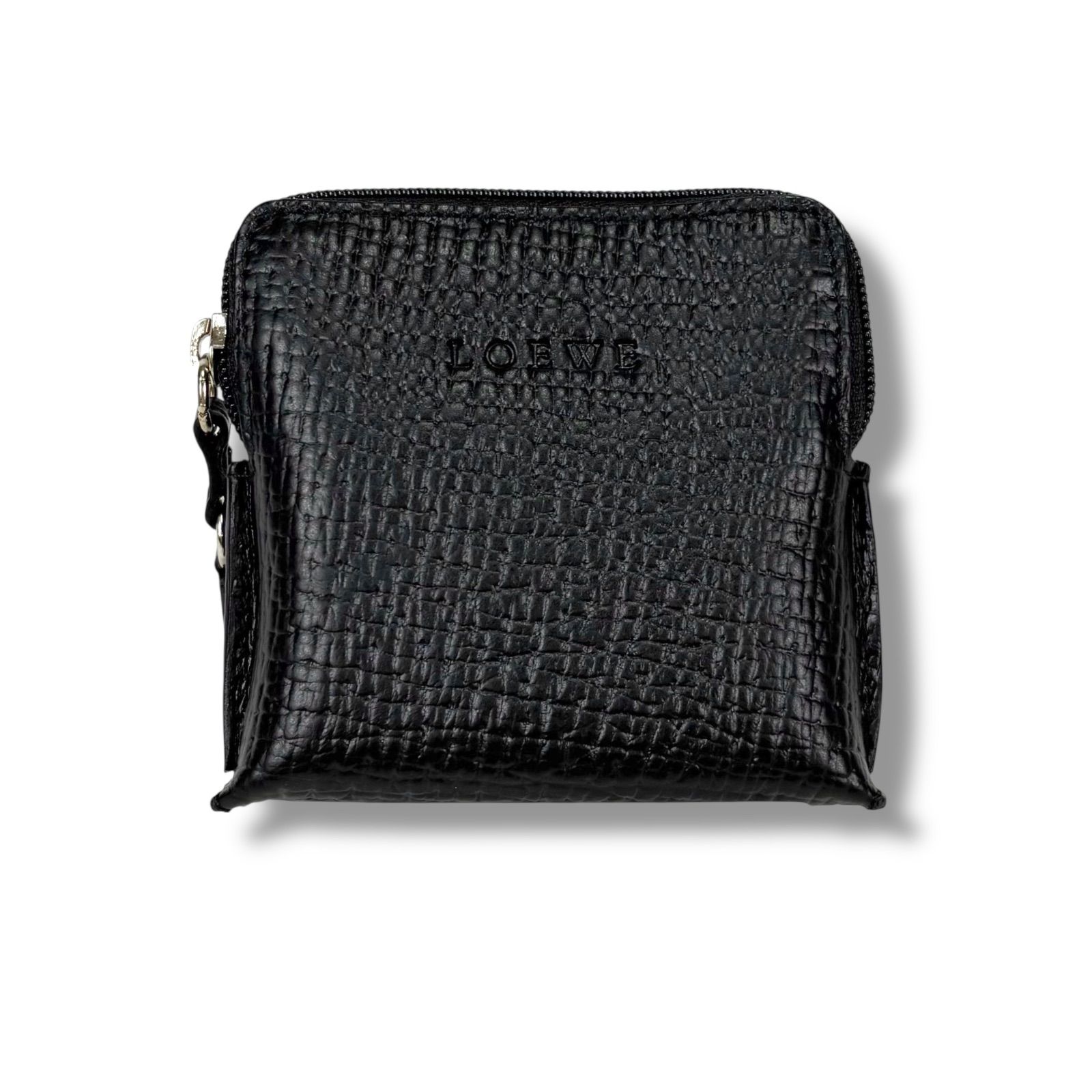 ロエベ LOEWE アナグラム型押し レザー 小銭入れ カード入れ ブラック LOEWE ロエベ REPEAT COIN CARDHOLDER コインカードホルダー