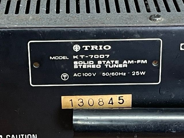 動作保証 TRIO KT-7007 FM/AM ステレオチューナー 【中古】 トリオ