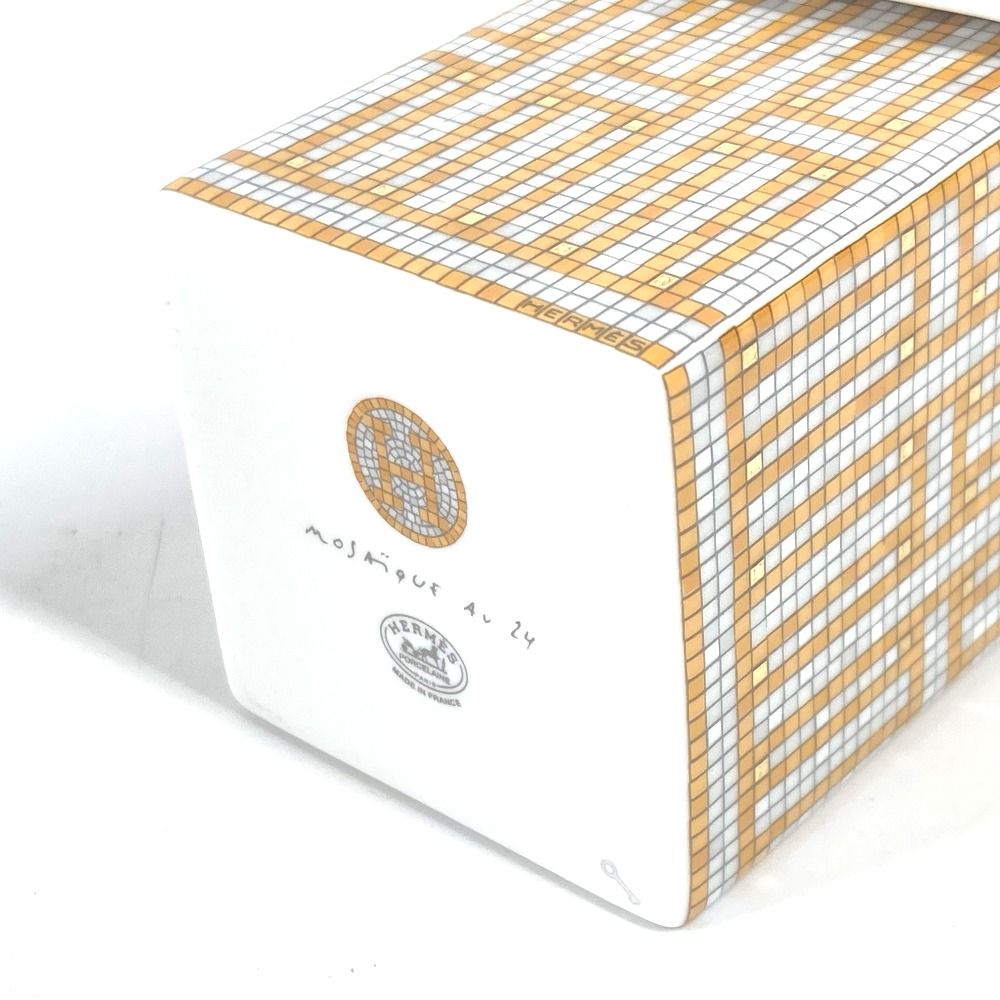 HERMES ‪‪❤︎‬ ゴールド ハイライトパウダー 専用ボックス付き HERMES エルメス 雑貨 シュガーポット ボックス 〈モザイク 24