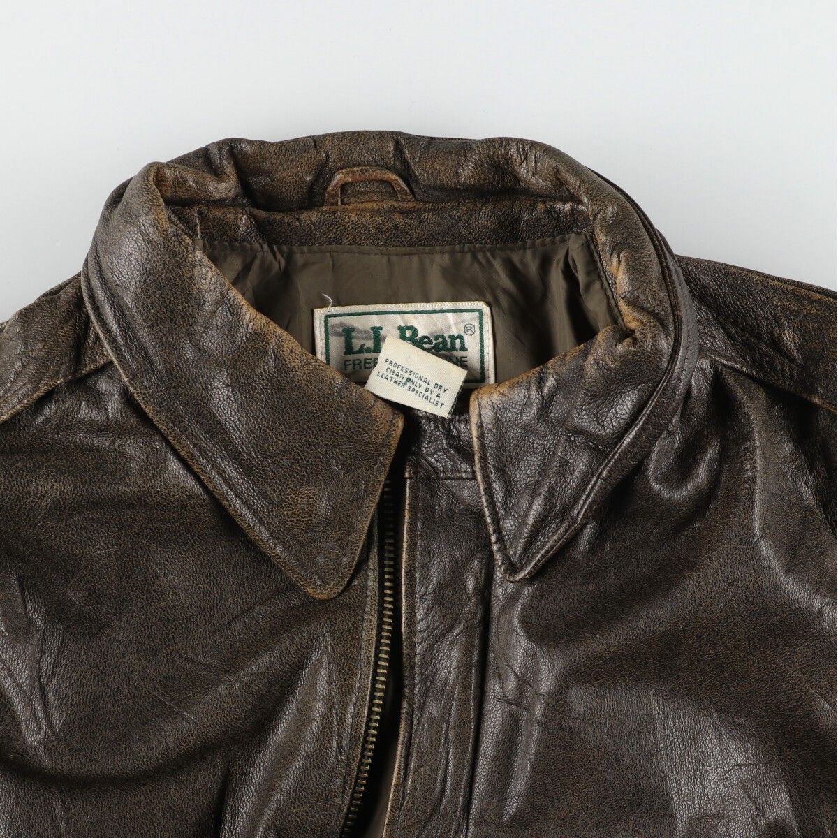 古着 70~80年代 エルエルビーン L.L.Bean A-2タイプ レザーフライト 