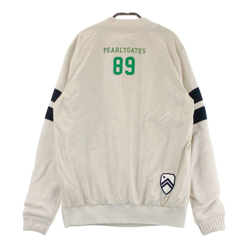 サイズ 2 PEARLY GATES パーリーゲイツ ハーフジップ ニット切替中綿ブルゾン ホワイト系 240101494115 ゴルフウェア レディース ストスト