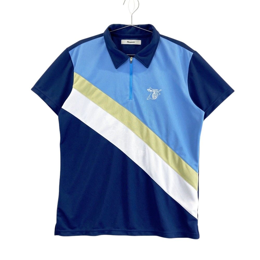 サイズ：5 RUSSELUNO ラッセルノ ハーフジップ 半袖ポロシャツ バック