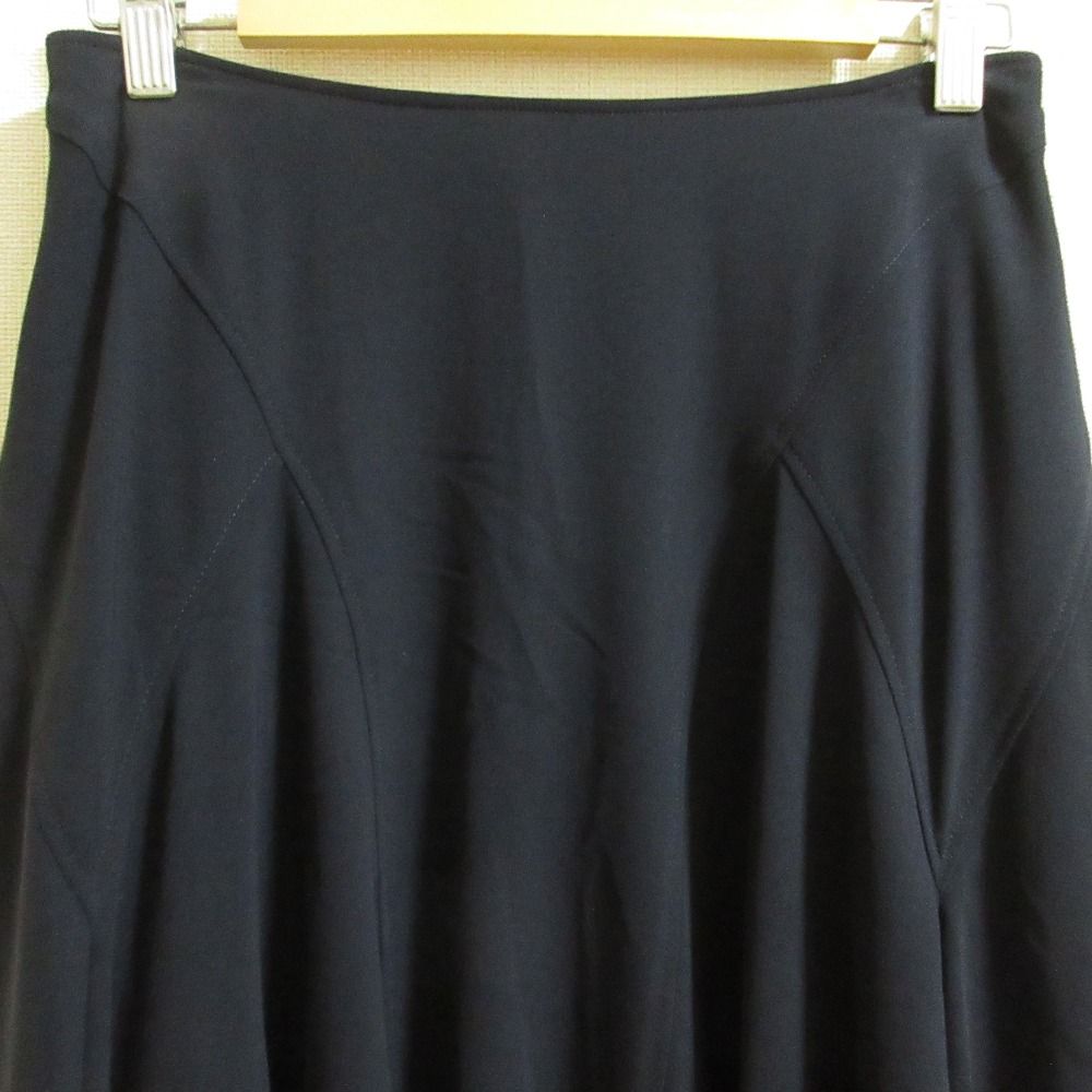 FOXEY NEW YORK フォクシーニューヨーク Asymmetrical Godet Skirt スカート 35961 サイズ40 ネイビー レディース 古着 GULLKHAN_COM