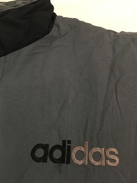 古着 90s adidas スプリット トレフォイル モノトーン パデット