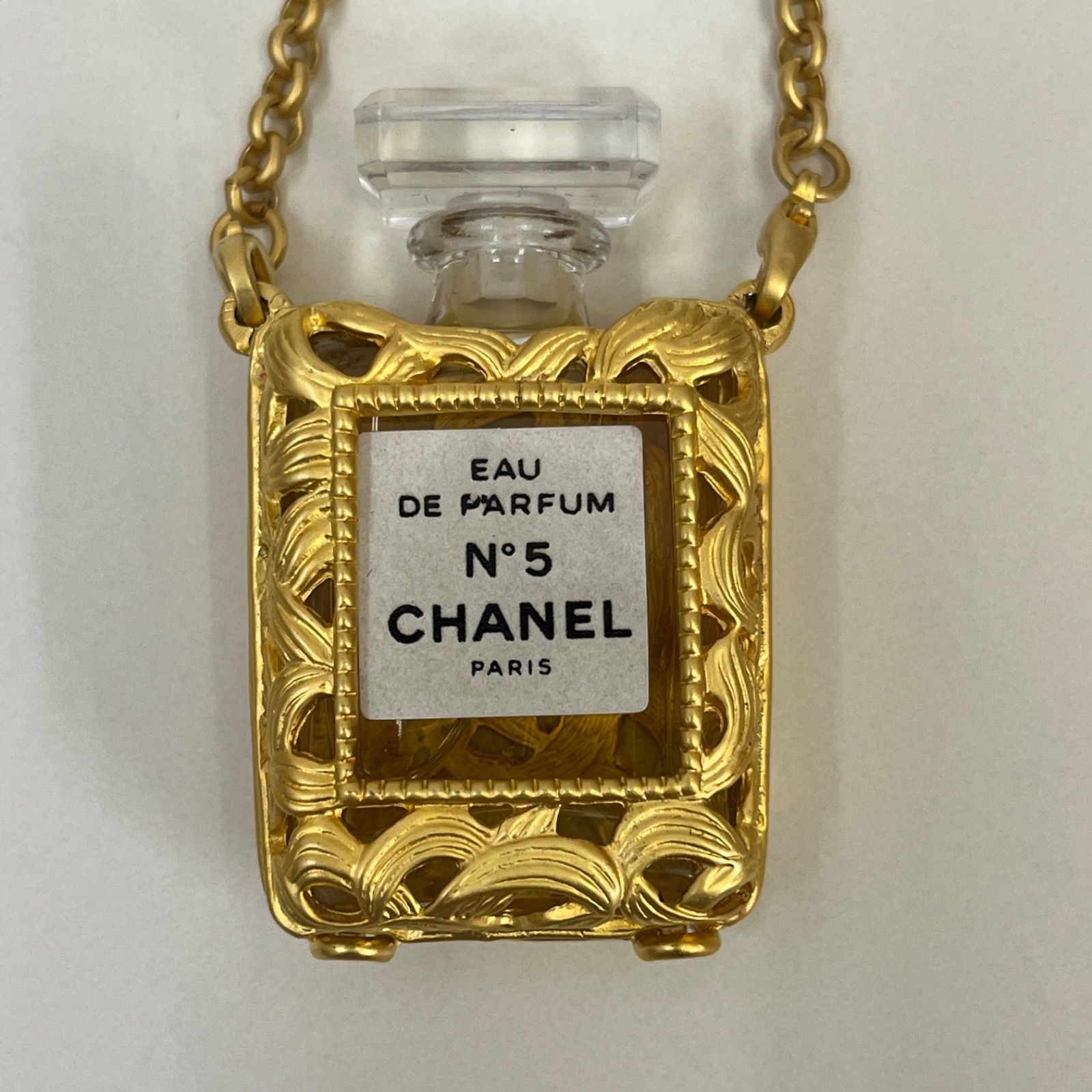 美品 シャネル CHANEL No.5 チェーンネックレス 香水 チャーム