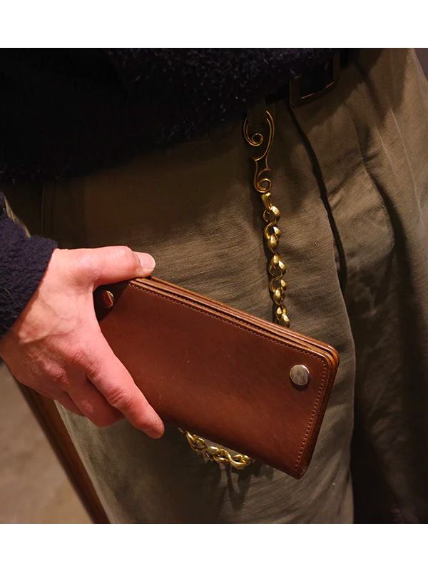 Inception インセプション Fホール Sカン ウォレットチェーン 真鍮 INCEPTION(インセプション) FホールSカンウォレットチェーン