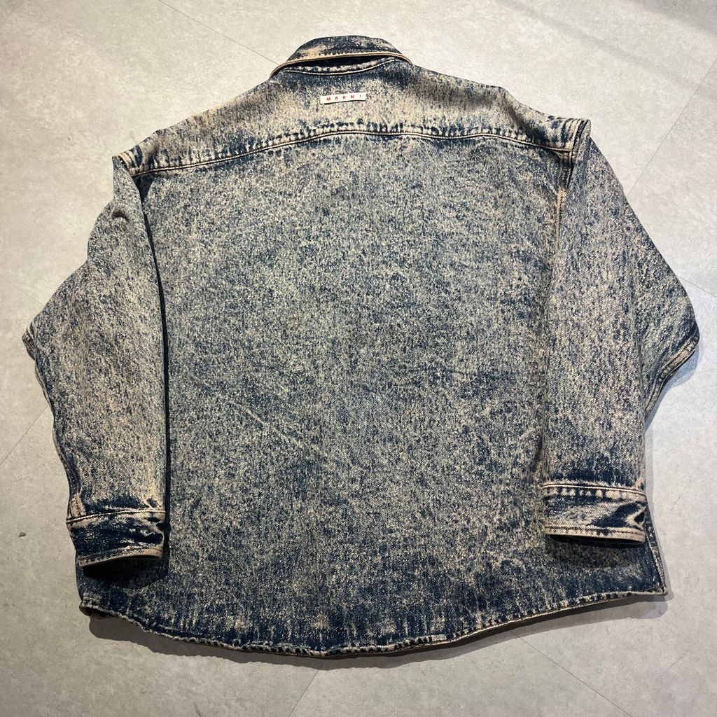 MARNI マルニ 23AW MARBLE DYED DENIM SHIRT デニムシャツ CUJU0061A0 