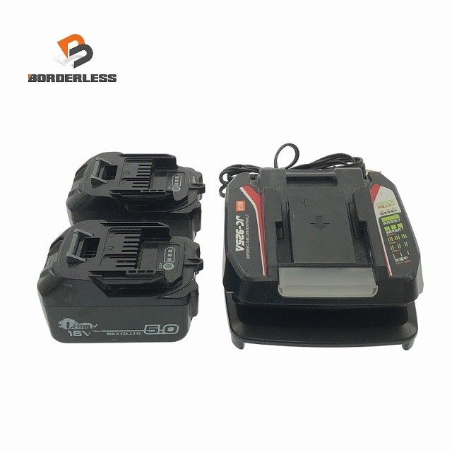 品セット MAX マックス 18V 5.0Ah 純正リチウムイオンバッテリー JP-L91850A×2 充電器 JC-925A116601