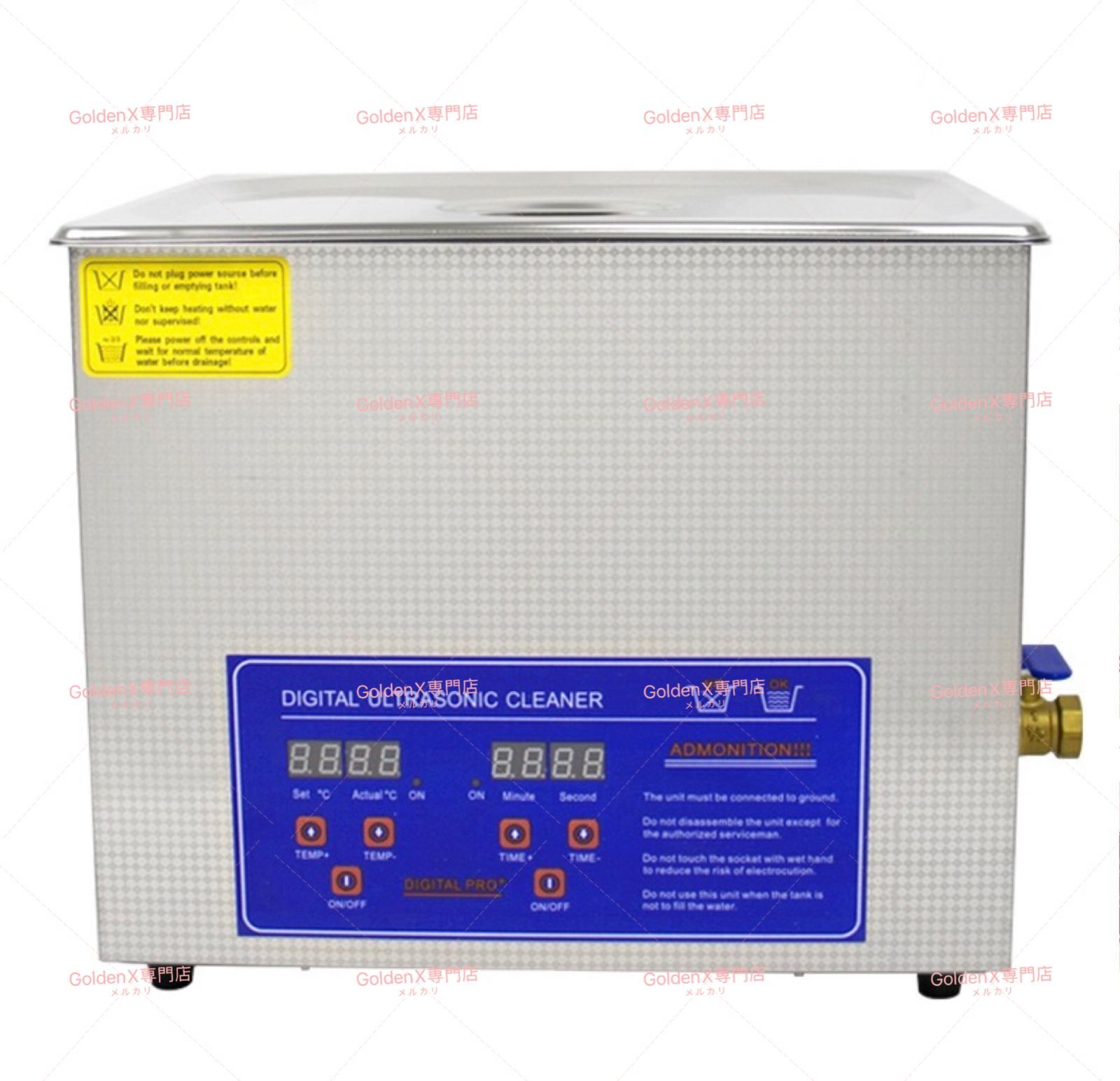 高耐久ステンレス製超音波洗浄機 業務用 パワフル 14L 加熱 クリーナー デジタルタイマー付