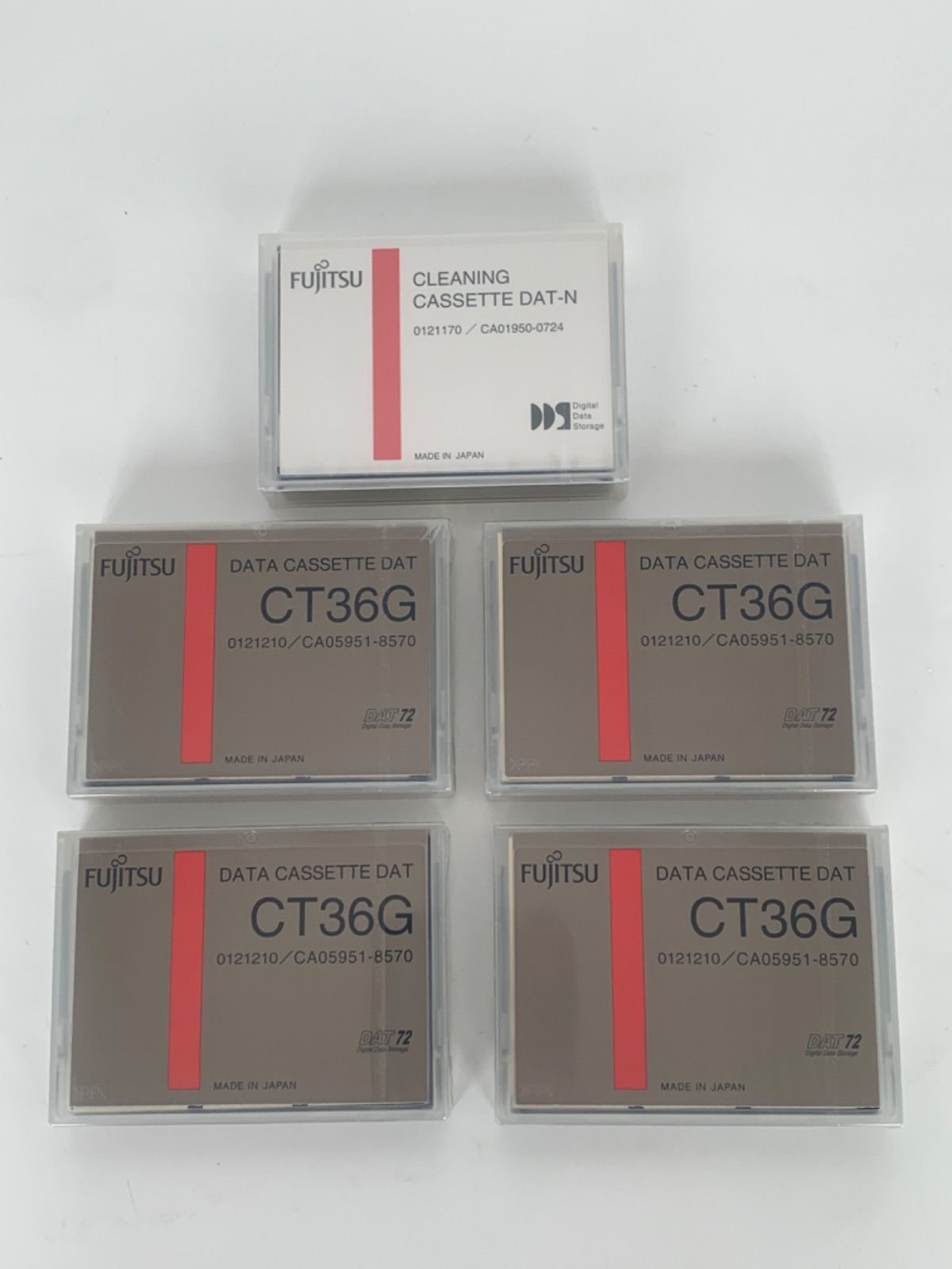 富士通製 DATA CASSETTE DAT CT36G u0026 CLEANING CASSETTE DAT-N 5本セット カセットテープ クリーニング  - メルカリ