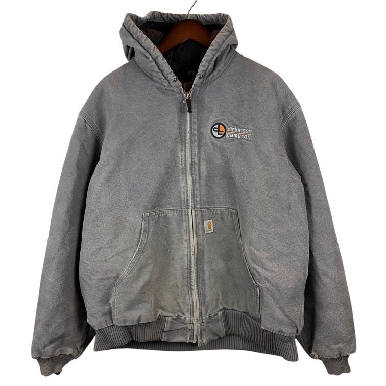 Carhartt ダックアクティブジャケット J140 GVL グレー 企業ロゴ刺繍 