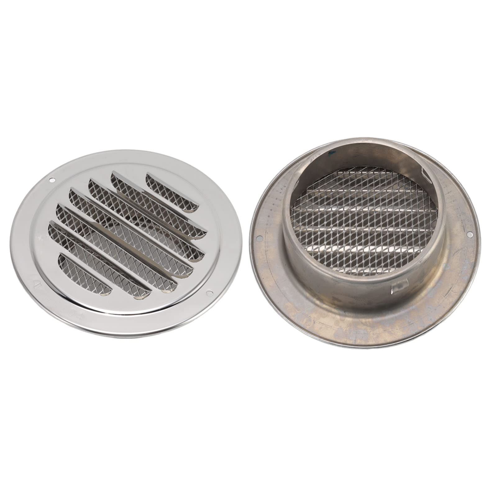 円形換気グリル 304 ステンレス鋼 金属カバー サークル ダクト換気用キッチンとバスルーム (100mm / 3.9インチ)