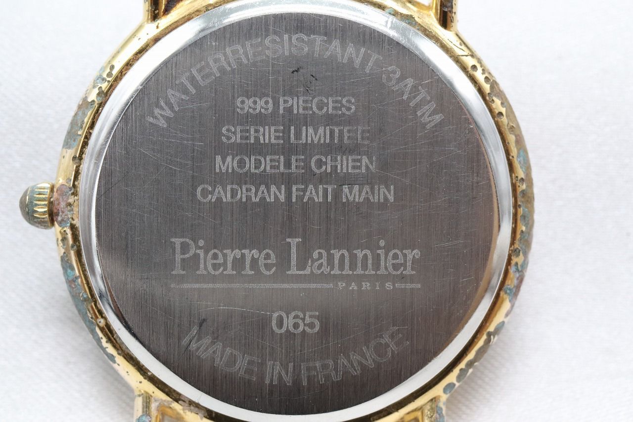 【希少.】Pierre Lannier ピエールラニエ 腕時計 犬 モノクロ 未使用＊ピエールラニエ 腕時計 レディース 女性 犬 世界999本