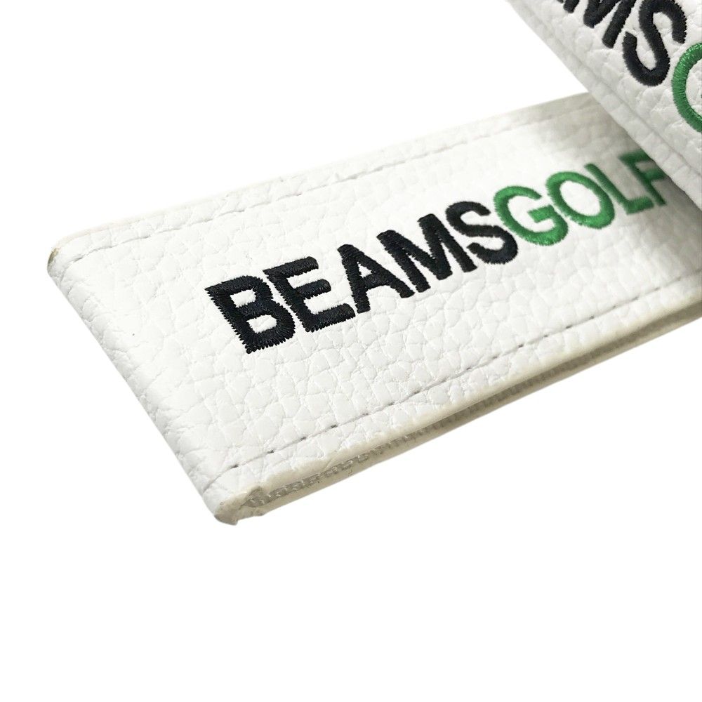 BEAMS GOLF ビームスゴルフ  パターカバー マレット型  ホワイト系 PT [240101422225] ゴルフウェア ストスト 美品】BEAMS GOLF ビームスゴルフ パターカバー マレット型