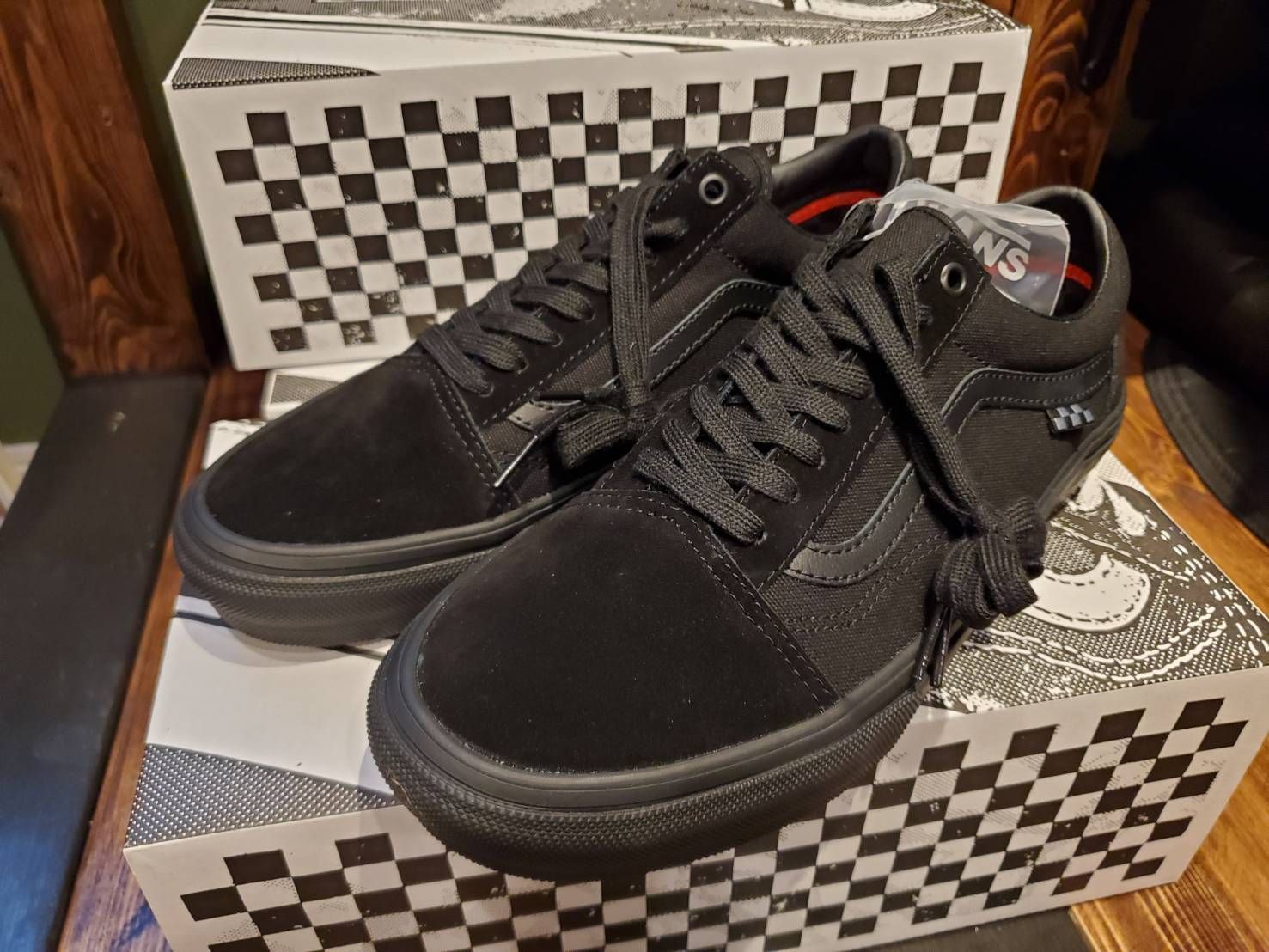 VANS SKATE OLD SKOOL シューズ BLACKスケートSK8オールドスクール靴スニーカーヴァンズSPREMEシュプリームYOWスケートボード新品未使用メンズレディーススエードキャンバス