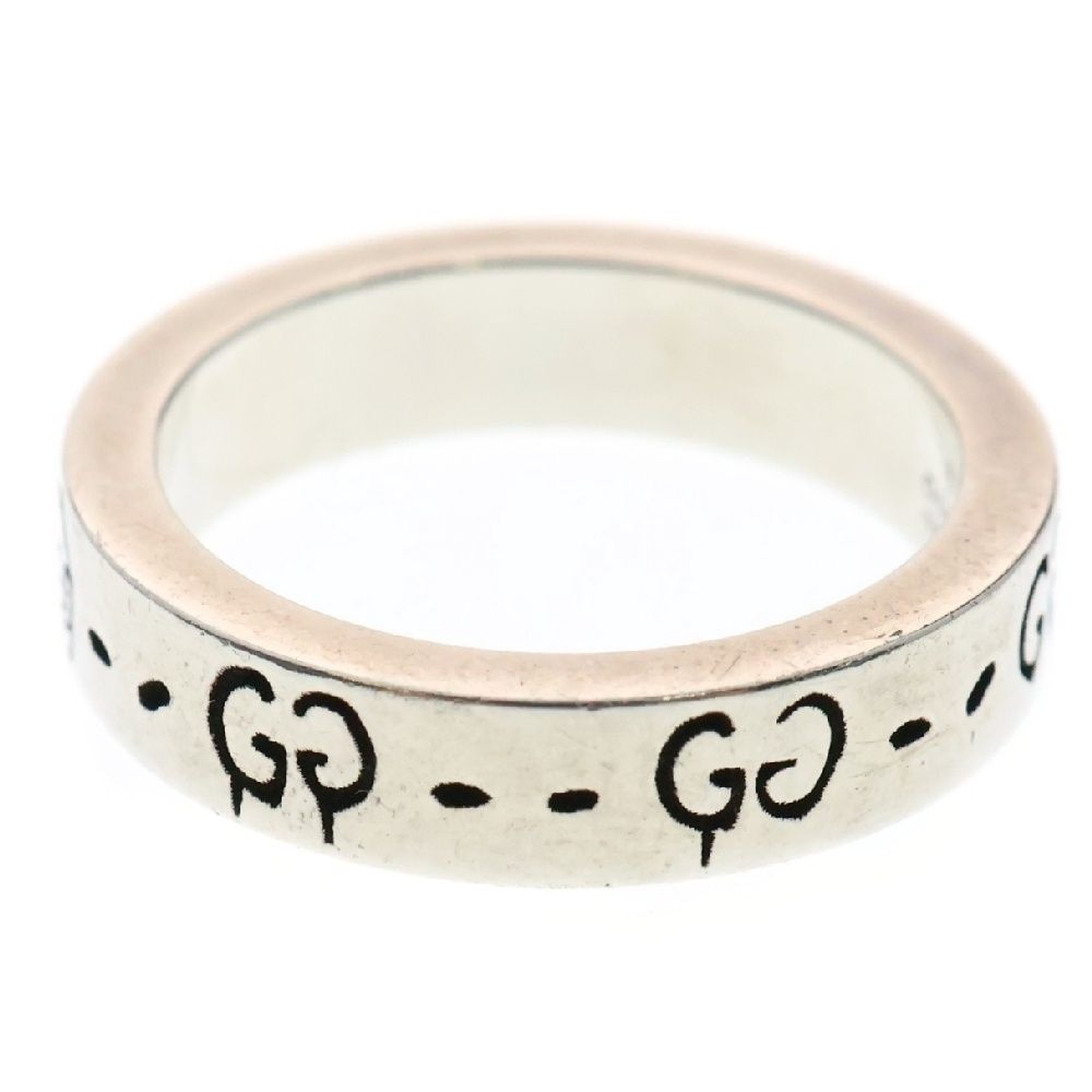【美品】 GUCCI グッチ ゴースト リング 7号 シルバー925 スカル GUCCI (グッチ) GGロゴ ゴースト スカル リング Ag925 シルバー #7