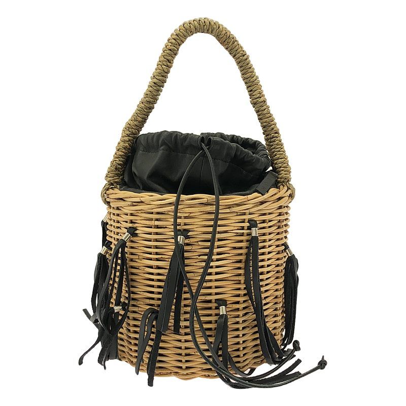 ラドローかごバッグ　ディジー LUDLOW / ラドロー | レザー フリンジ カゴ バッグ | 割引 ナチュラル